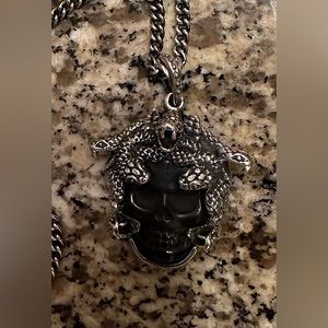 Up for sale Kingbaby Studios large Medusa pendant - necklace
